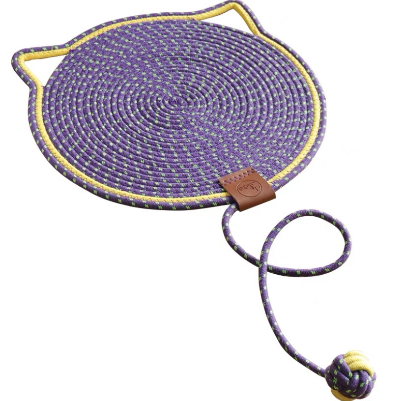 Cat Scratching Mat with Braided Cotton Rope