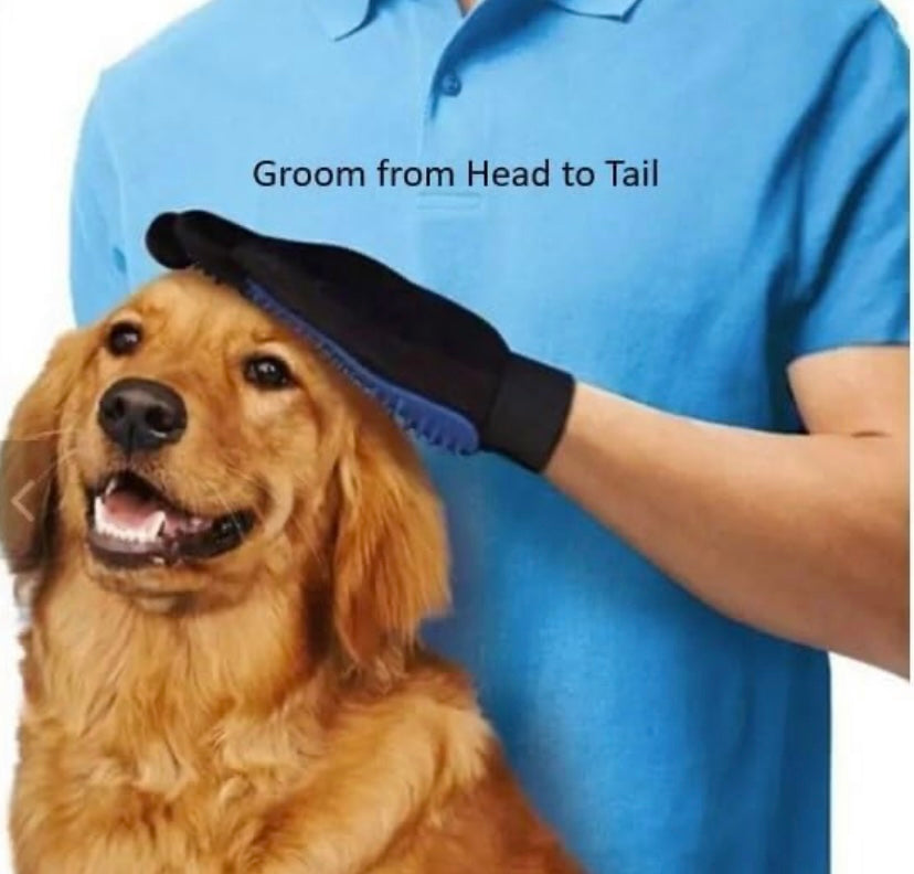 pet grooming gloves