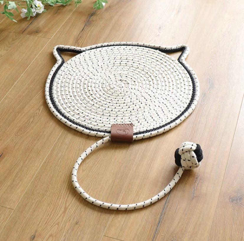 Cat Scratching Mat with Braided Cotton Rope