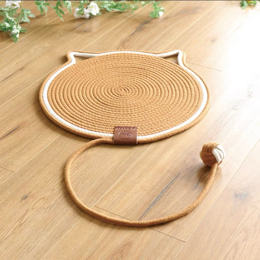 Cat Scratching Mat with Braided Cotton Rope