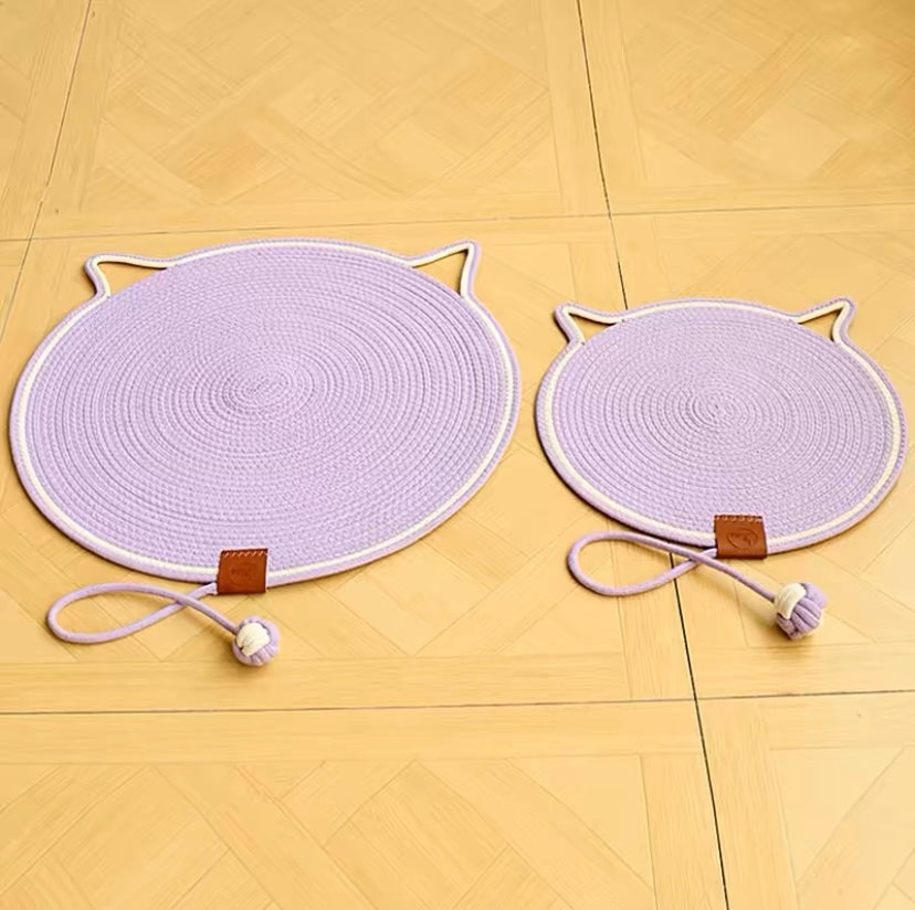 Cat Scratching Mat with Braided Cotton Rope