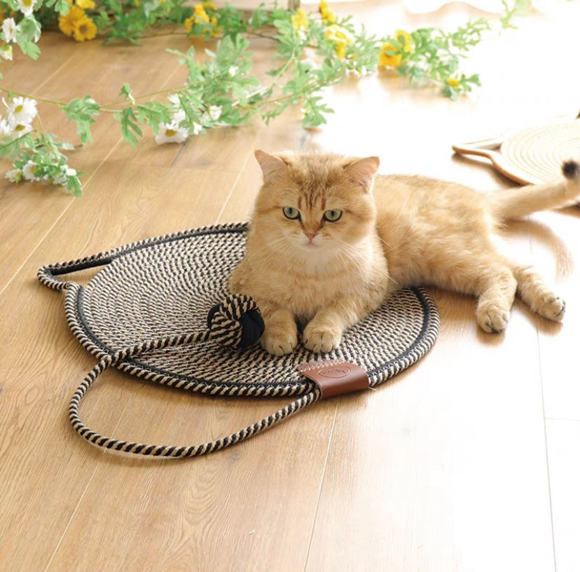 Cat Scratching Mat with Braided Cotton Rope