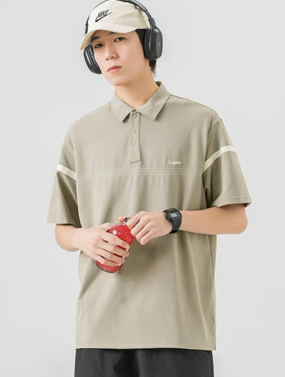 Men's Summer Loose Short Sleeve Casual Polo Shirt