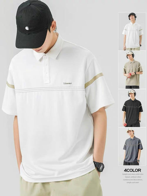 Men's Summer Loose Short Sleeve Casual Polo Shirt